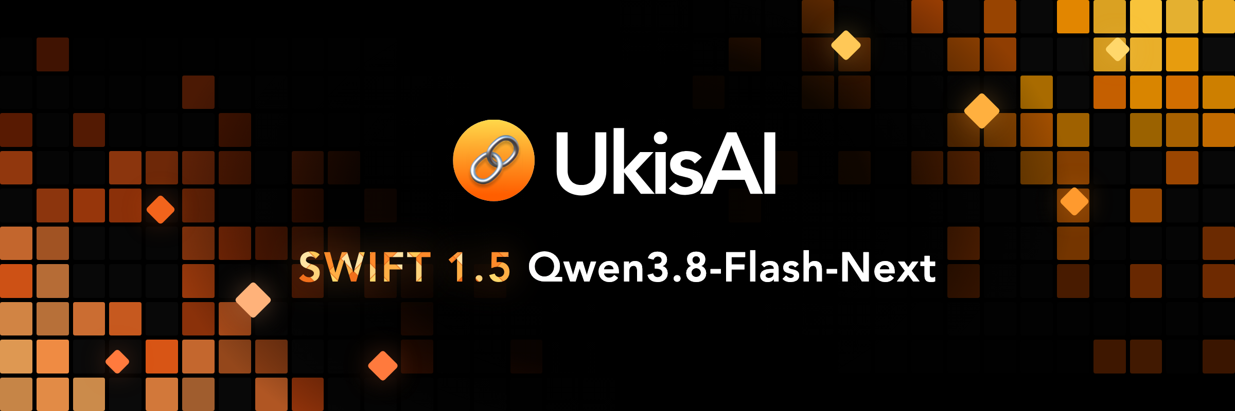 UkisAI Swift 1.5 Qwen3.8-Flash-Next — orange and yellow diamond mosaic