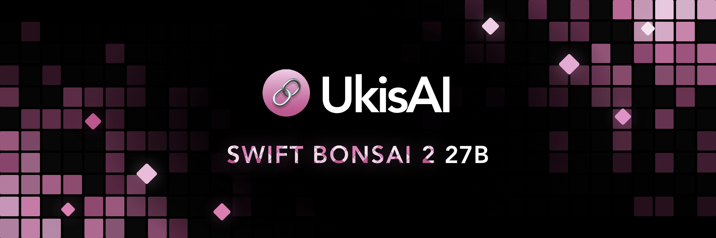 UkisAI Swift Bonsai 2 — pink diamond mosaic