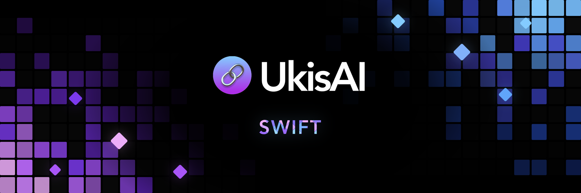 UkisAI Swift — violet and blue diamond mosaic